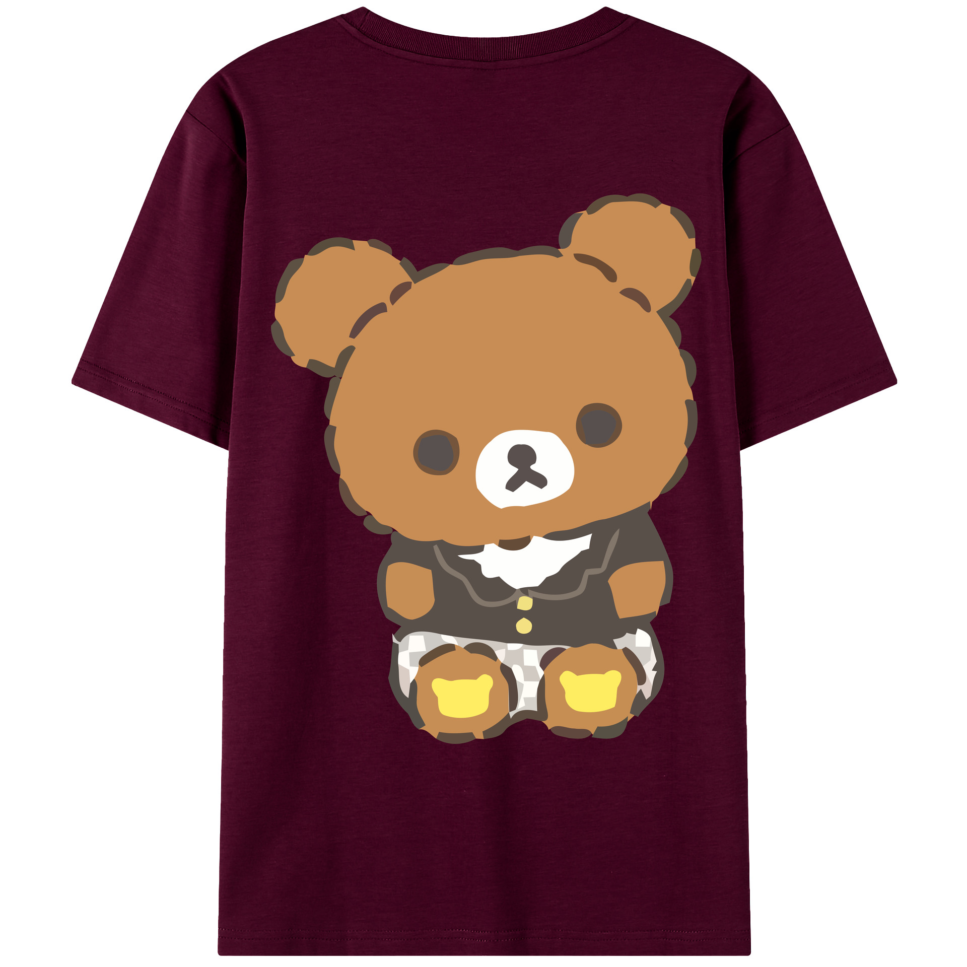 （画像用） リラックマ リラックマ キイロイトリ Rilakkuma Korilakkuma Kiiroitori レディース半袖Tシャツ(バックプリント)